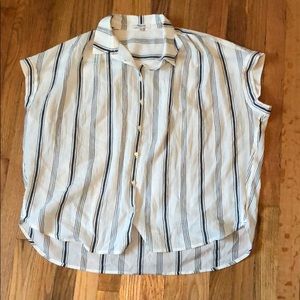 Madewell Central drape striped shirt